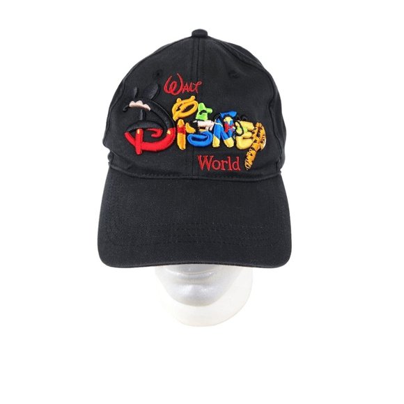 Disney Other - Vintage Walt Disney World Baseball Hat Embroidered Black Adult Snap Back